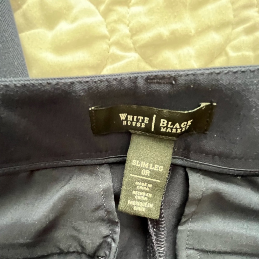 WHBM Navy Slacks - Picture 2 of 5